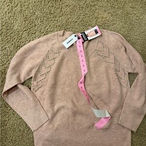 Express Pink V-Neck Sweater